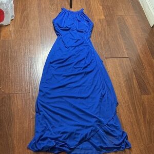 David's Bridal Royal Blue High Low Dress
